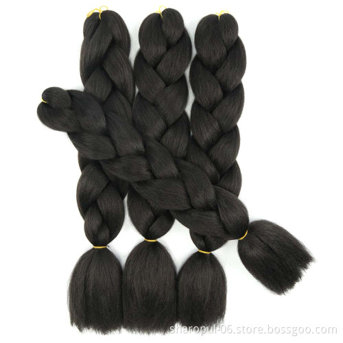 24''Long Strands Ombre Jumbo Synthetic Braiding Hair Crochet Blonde Hair Extensions